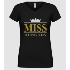 Pólómánia MISS HUNGARY - Női V nyakú Póló