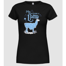 Pólómánia My patronus is Llama - Női Kereknyakú Póló