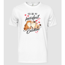 Pólómánia My purrfect valentine - Férfi Alap póló férfi póló
