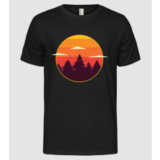 Pólómánia Naplemente Erdőben - Férfi Alap póló