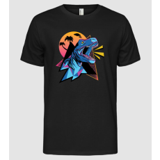 Pólómánia Neon Dinoszaurusz Retro póló - Férfi Alap póló
