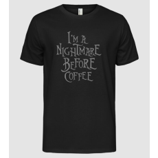 Pólómánia Nightmare before coffee - Férfi Alap póló