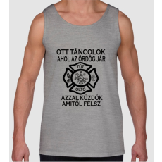 Pólómánia Ott táncolok ahol az ördög jár - Férfi Ujjatlan Trikó