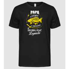 Pólómánia Papa horgászlegenda - Férfi Alap póló