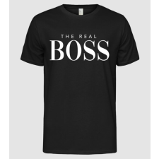 Pólómánia Páros minta The REAL Boss - Férfi Alap póló férfi póló
