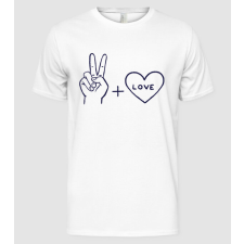 Pólómánia Peace + Love - Férfi Alap póló férfi póló
