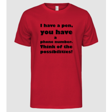Pólómánia pen+pnumber - Férfi Alap póló férfi póló