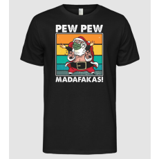 Pólómánia Pew Pew Madafakas Santa Télapó - Férfi Alap póló
