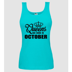 Pólómánia Queens are born in - October - Női Top