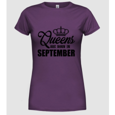 Pólómánia Queens are born in - September - Női Kereknyakú Póló