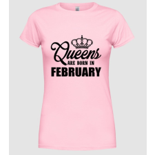 Pólómánia queens february - Női Kereknyakú Póló női póló