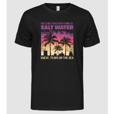 Pólómánia Retro Sunset - A sós víz a gyógyír mindenre - Férfi Alap póló férfi póló