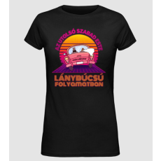 Pólómánia Retrowave lánybúcsú folyamatban - Női Alap póló
