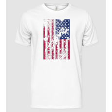 Pólómánia ripped flag U.S. - Férfi Alap póló