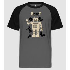 Pólómánia Robot - Férfi Baseball Póló