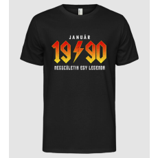 Pólómánia Rock születésnap 1990 JANUÁR - Férfi Alap póló