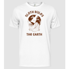 Pólómánia Sloth rules the world - Férfi Alap póló férfi póló
