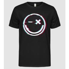 Pólómánia Smile glitch neon tiktok style - Férfi Alap póló
