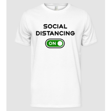 Pólómánia Social distancing on - Férfi Alap póló férfi póló