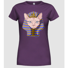Pólómánia sphynx cat pharaoh - Női Kerek nyakú Póló