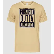 Pólómánia Straight Outta Quarantine - Férfi Alap póló férfi póló