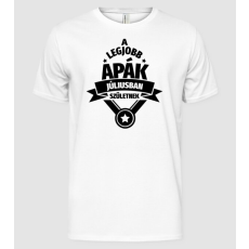 Pólómánia Szimpla Csillagos Szülinapos Apa JÚLIUS - Férfi Alap póló