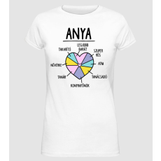 Pólómánia Szívdiagramm Anya - Női Alap póló
