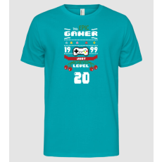 Pólómánia Szülinapos Gamer 20 - Férfi Alap póló