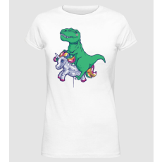 Pólómánia T-rex Unikornison Lufi - Női Alap póló