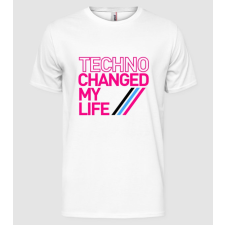 Pólómánia Techno Changed My Life - Férfi Alap Póló férfi póló