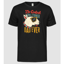 Pólómánia The Coolest Bullterrier Dad Ever - Legjobb Bullterrieres Apa - Férfi Alap póló férfi póló