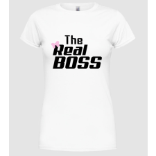 Pólómánia The real boss - Női Kereknyakú Póló női póló