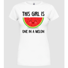 Pólómánia This girl is one in a melon - Női Kerek nyakú Póló