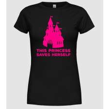 Pólómánia This princess saves herself - Női Kereknyakú Póló női póló
