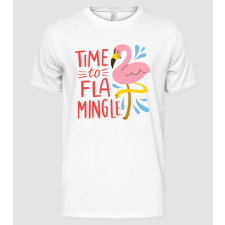 Pólómánia Time to Flamingle Flamingó - Férfi Alap póló férfi póló