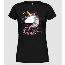 Pólómánia Unicorn Friend - Női Kerek nyakú Póló