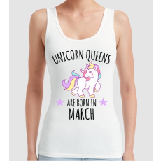 Pólómánia Unicorn queens are born in - March - Női Trikó