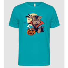 Pólómánia Vámpír Yorkie Halloween - Férfi Alap póló