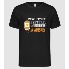 Pólómánia Vészhelyzet esetére a vércsoportom a Whiskey - Férfi Alap póló