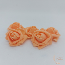  Polyfoam rózsa - 4 cm - sötét barack dekorációs kellék