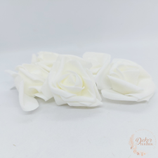  Polyfoam rózsa - 6 cm - tört fehér dekorációs kellék