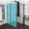 Polysan Zoom Line Black zuhanyfal 80 cm fekete matt üveg/átlátszó üveg ZL3280B