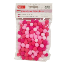  Pom-Pom Vegyes rózsaszín 1 cm-es 120db/csomag kreatív és készségfejlesztő