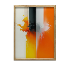Pomarańczowa Ekspresja, 70x100 cm, bez ramy, płótno premium na blejtramie grafika, keretezett kép