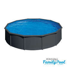 Pontaqua Family pool kör merevfalú családi medence, antracit, 460 x 120 cm medence