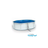 Pontaqua Family Pool ovális 4,9x3,6x1,2 fehér, 0,4mm PVC fólia, 2 gégecső, szkimmerrel, befúvóval