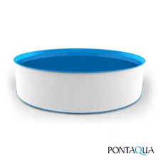 Pontaqua Pontaqua VELENCE merevfalú medence 4,6 m kör, fehér medence