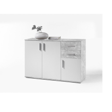  POPPY 2 komód fehér/Beton bútor