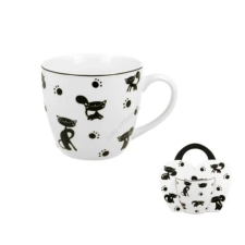  Porcelán bögre - 460ml - Koty Czarne bögrék, csészék