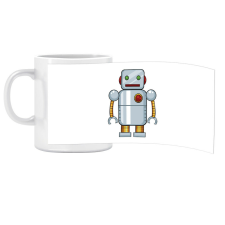 Porcelán bögre Ovis jellel Robot mintával bögrék, csészék
